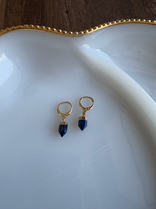 Lapis Lazuli Huggie Earring