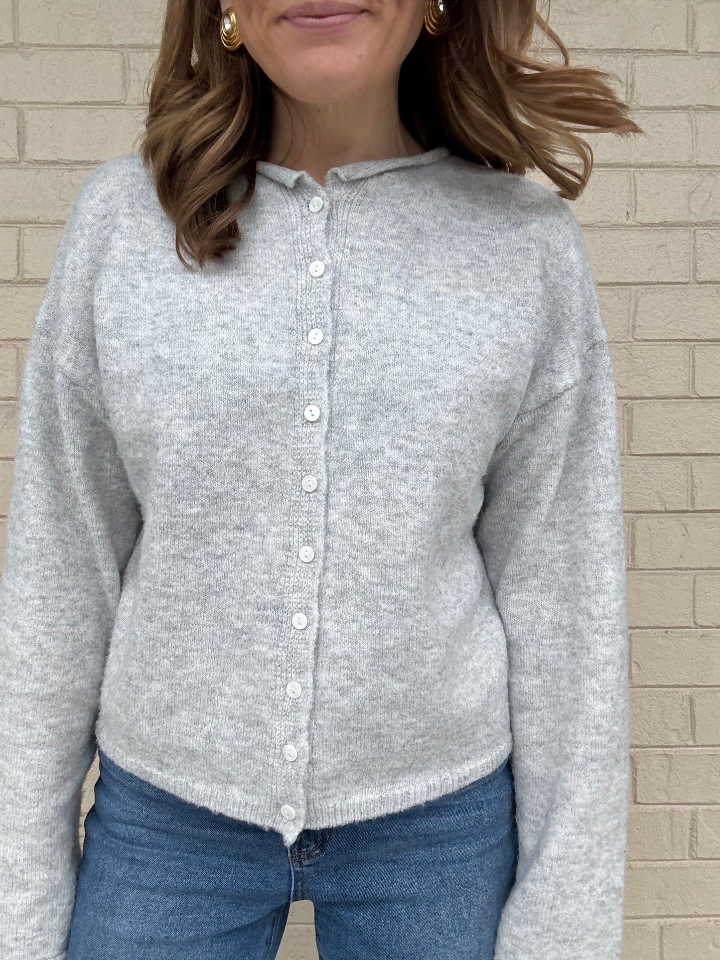 Jacie Light Grey Cardigan