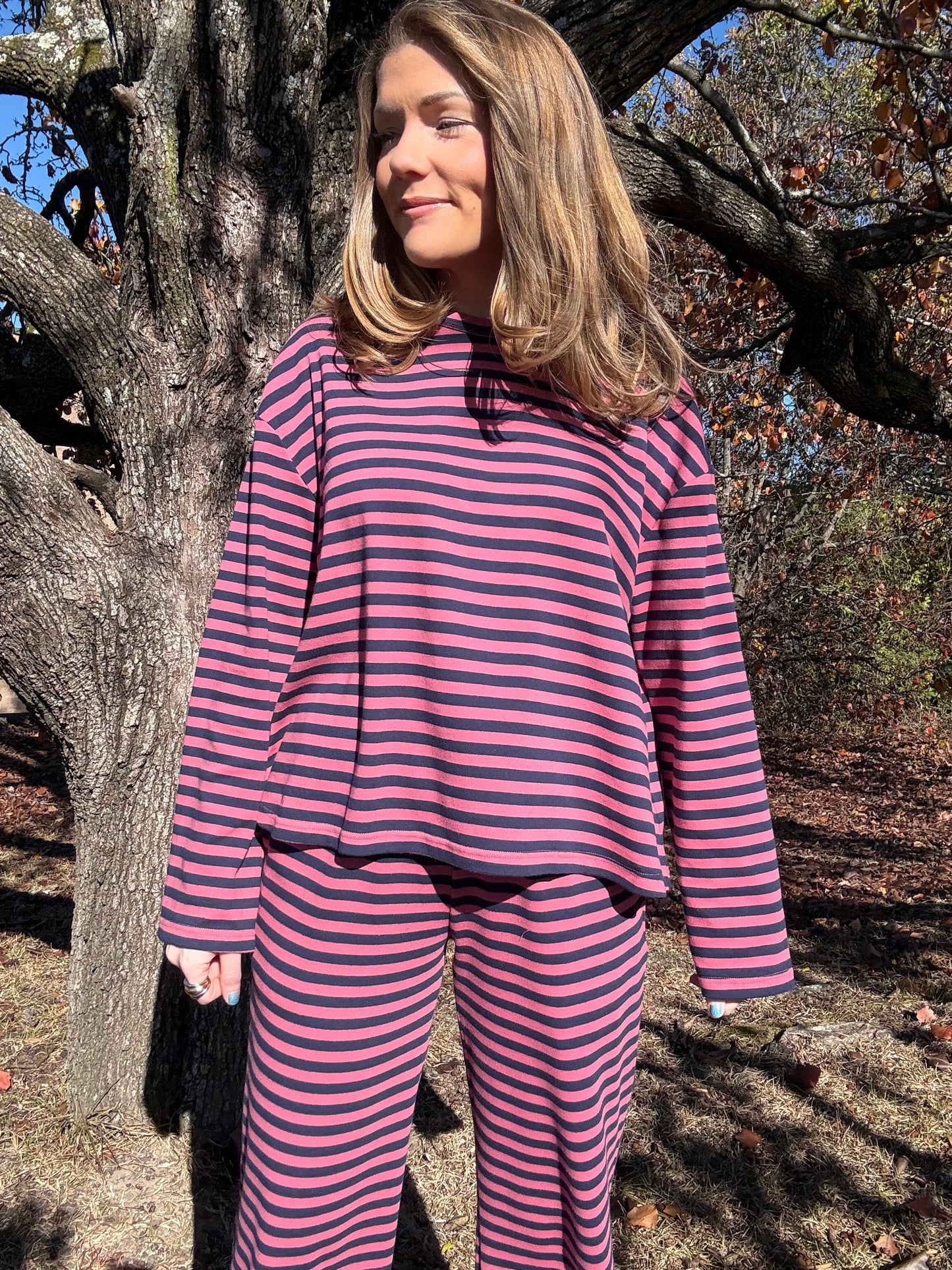 Pinkberry Striped Matching Set