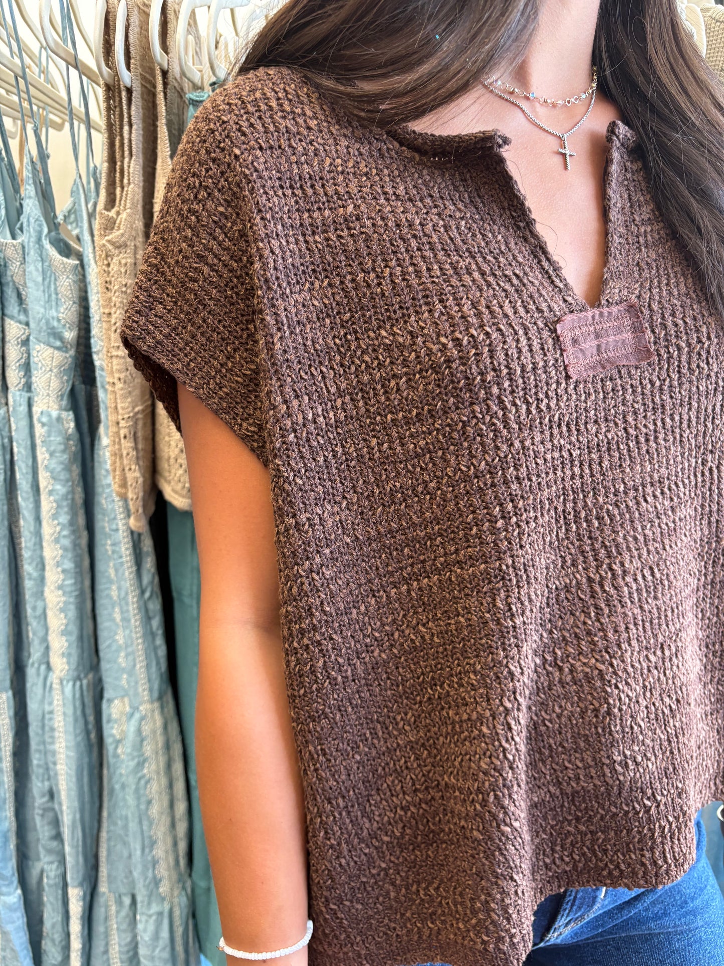 Jules Brown Sweater Top