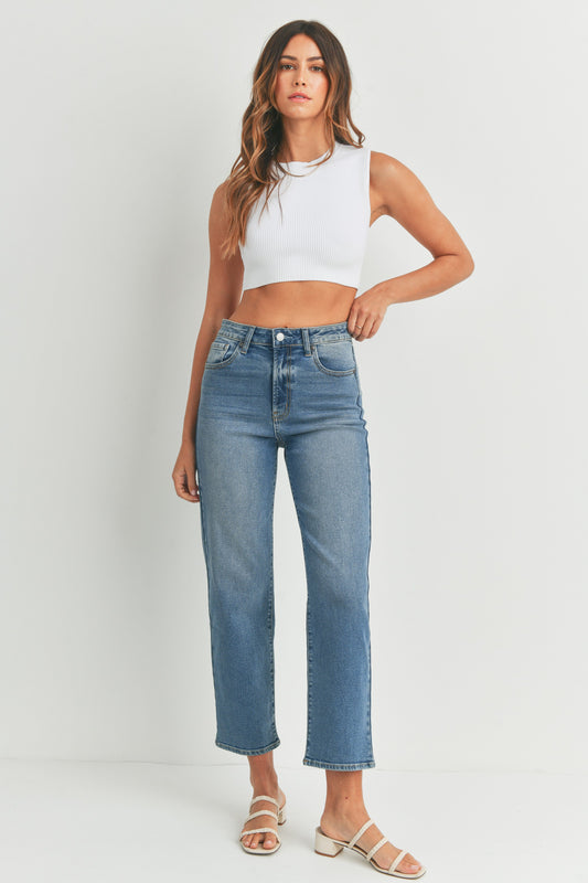 Vintage Straight Denim Jeans