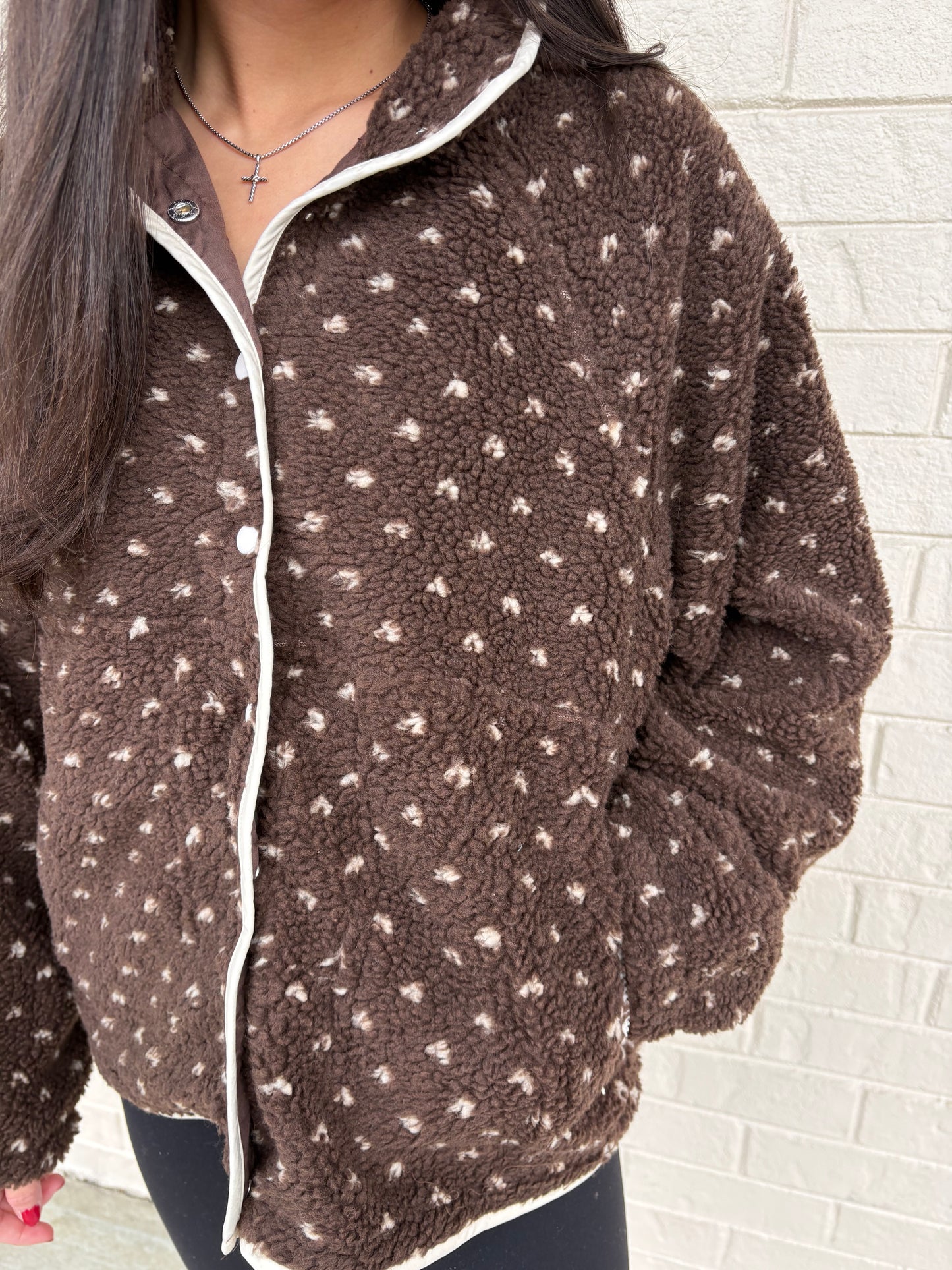 Brown Fleece Puffer Jacket