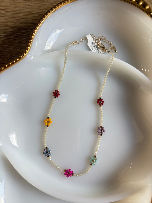 Floral Seed Bead Necklaces
