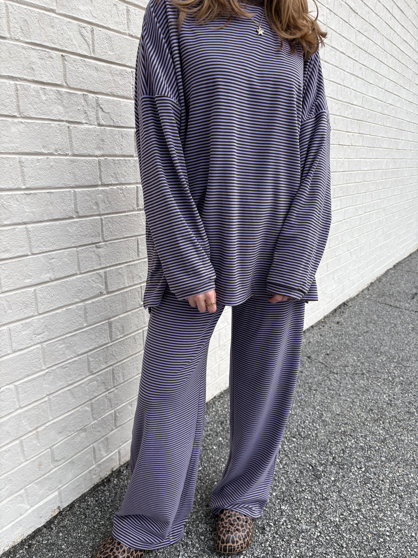 Emilie Purple Striped Bottoms