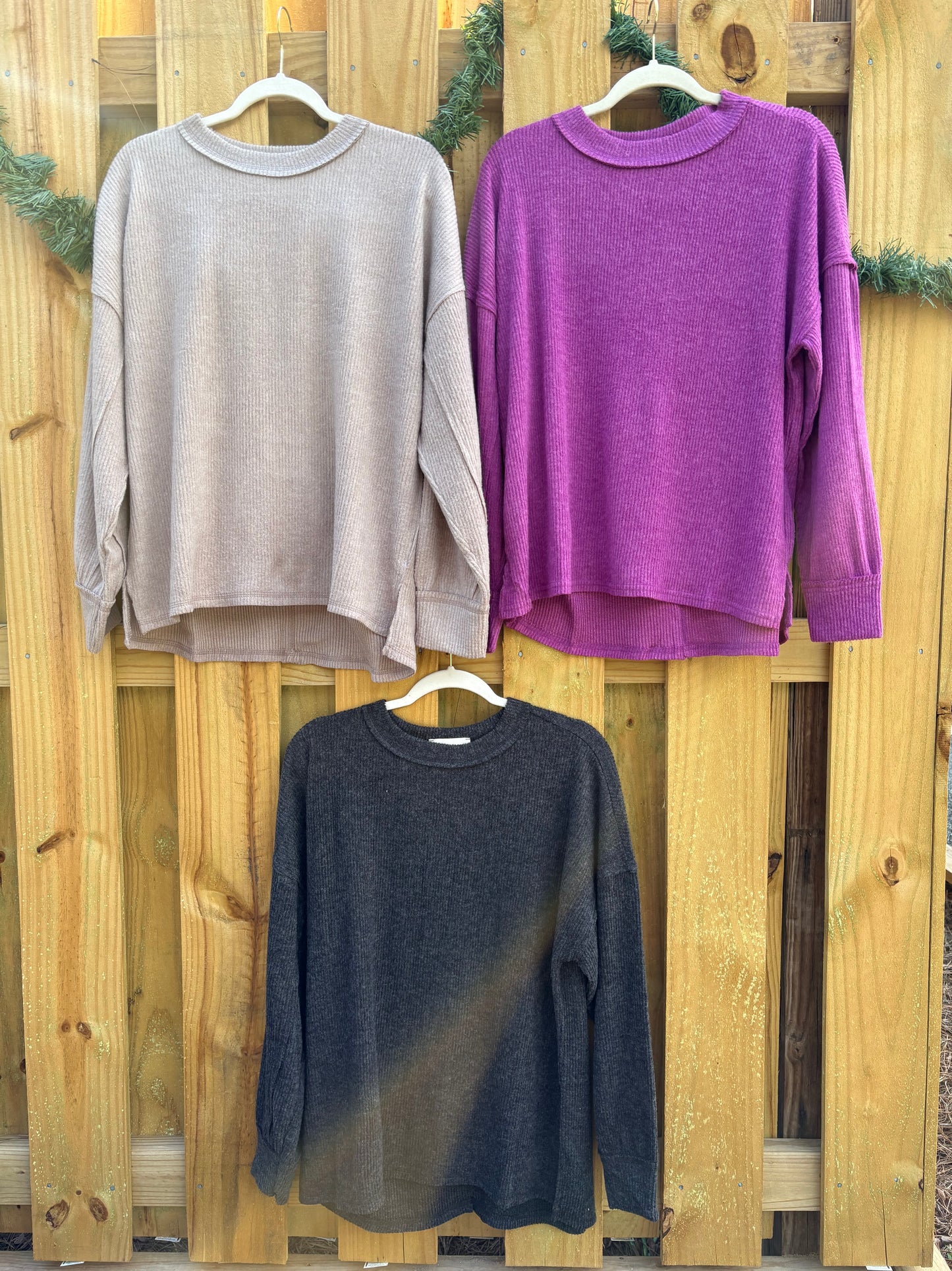 Teddy Ribbed Hacci Sweaters