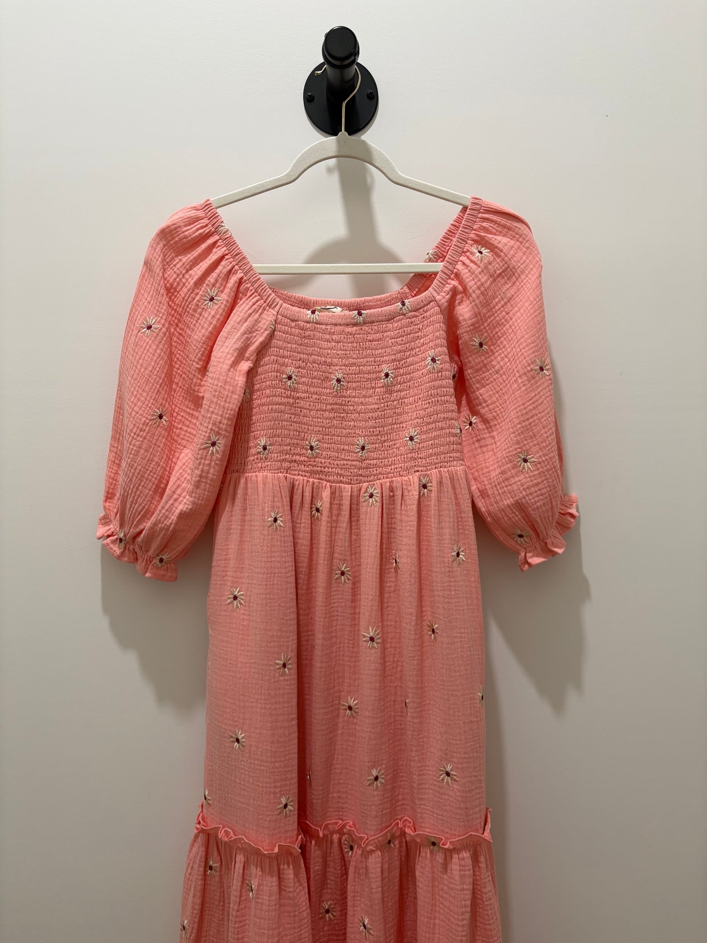 Bailey Peach Embroidered Maxi Dress