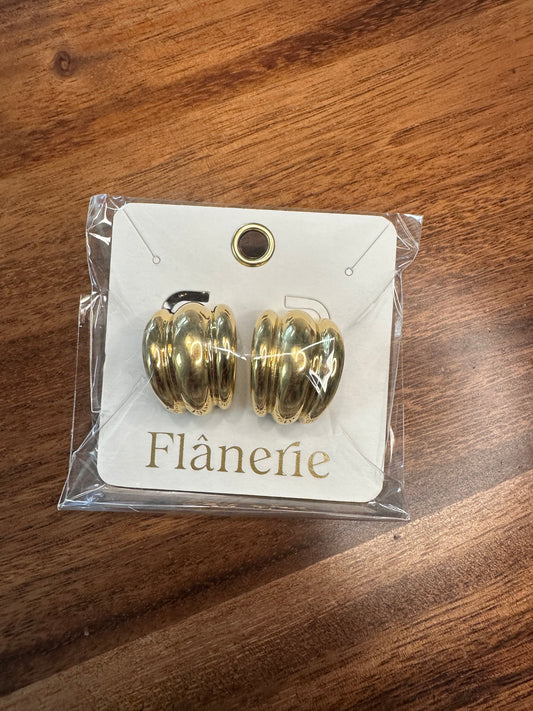 18K Gold Spiral Earrings