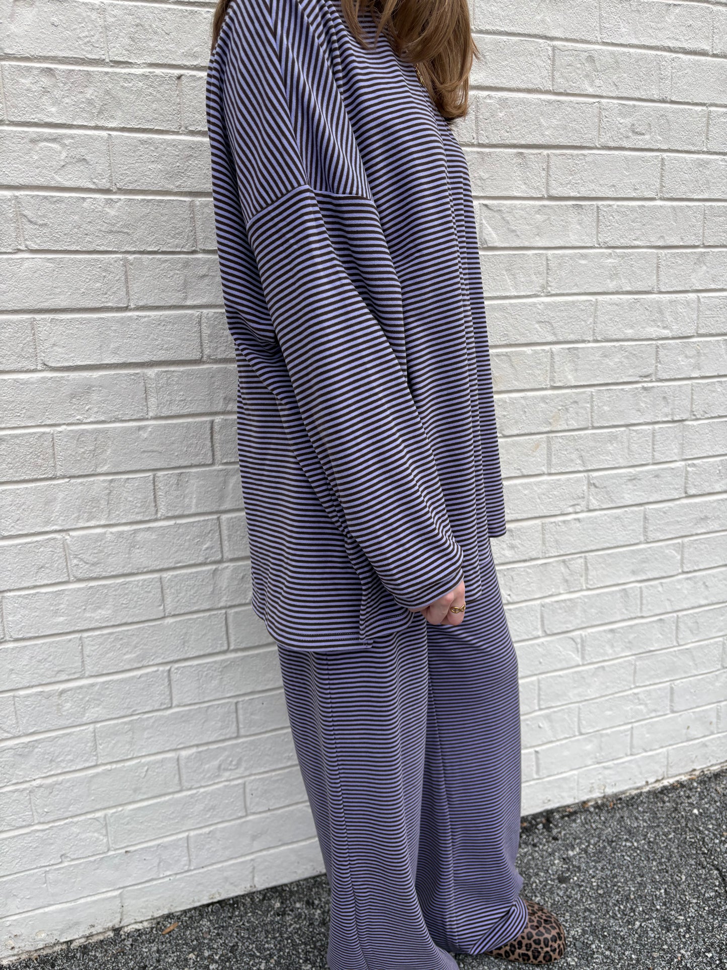 Emilie Purple Striped Top