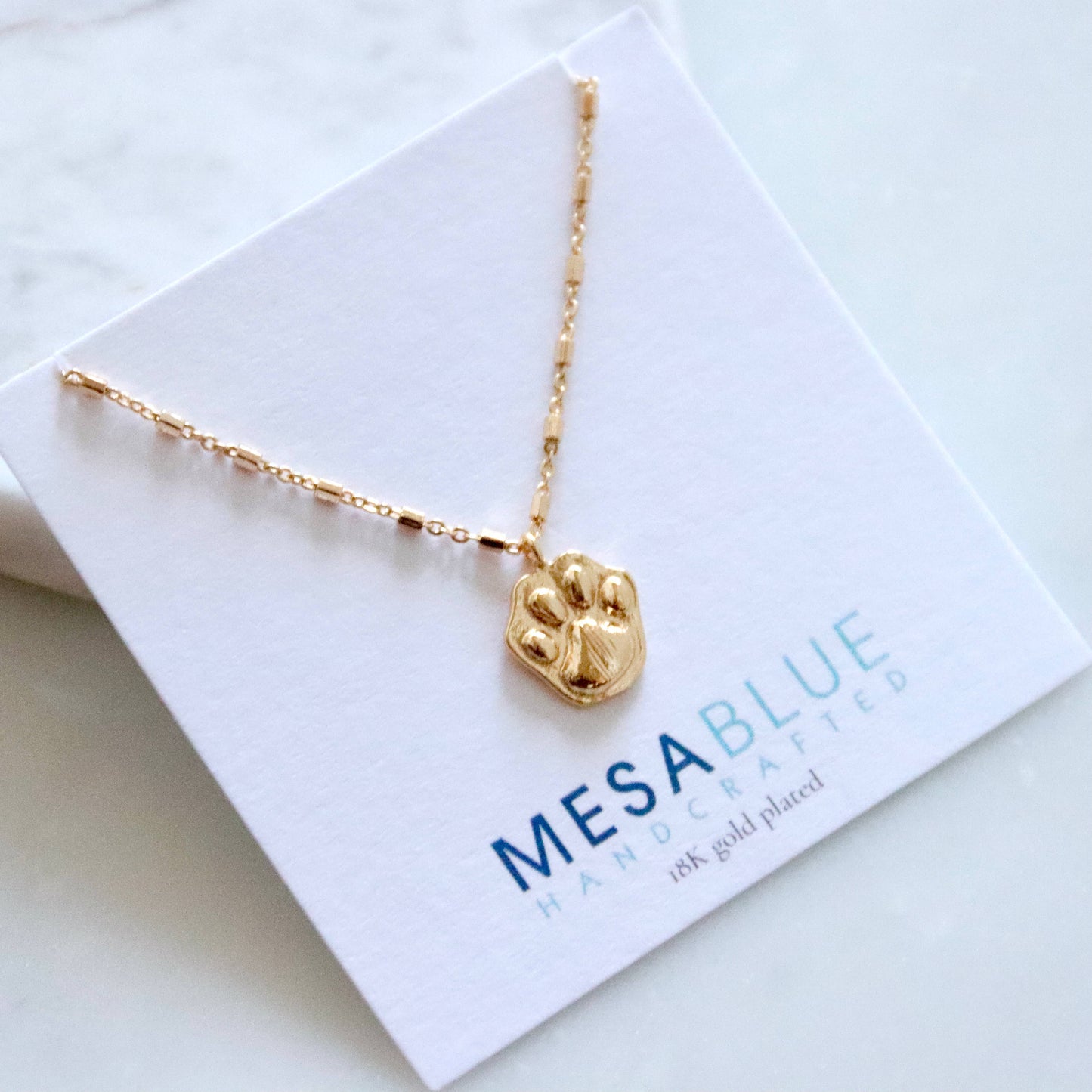 18K Paw Necklace