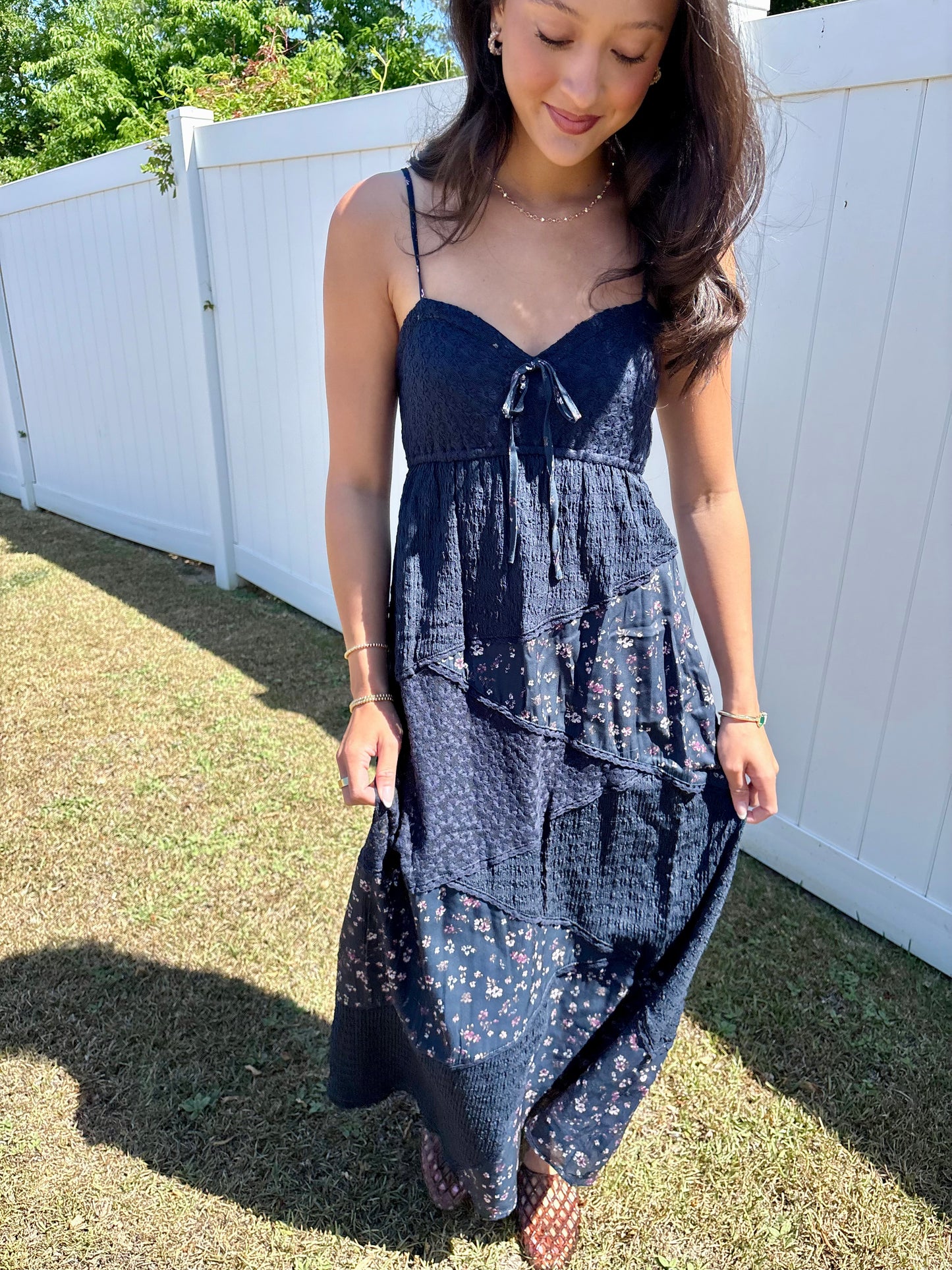 Indigo Patchwork Maxi Dress