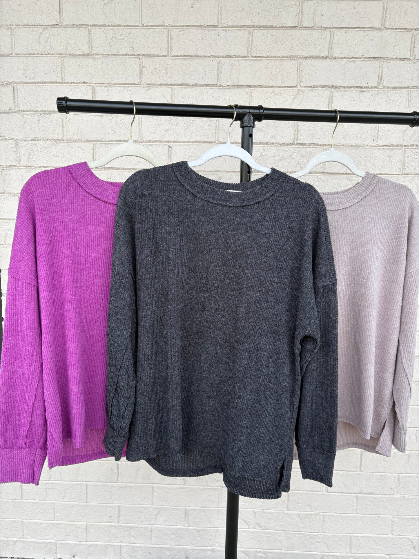 Teddy Ribbed Hacci Sweaters