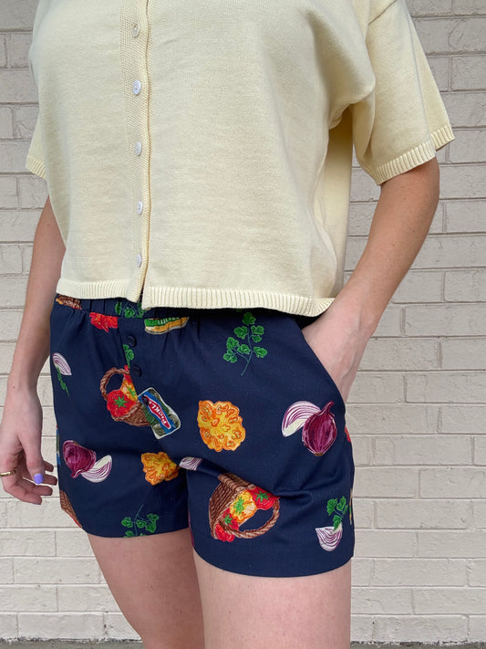 Grocery Print Shorts