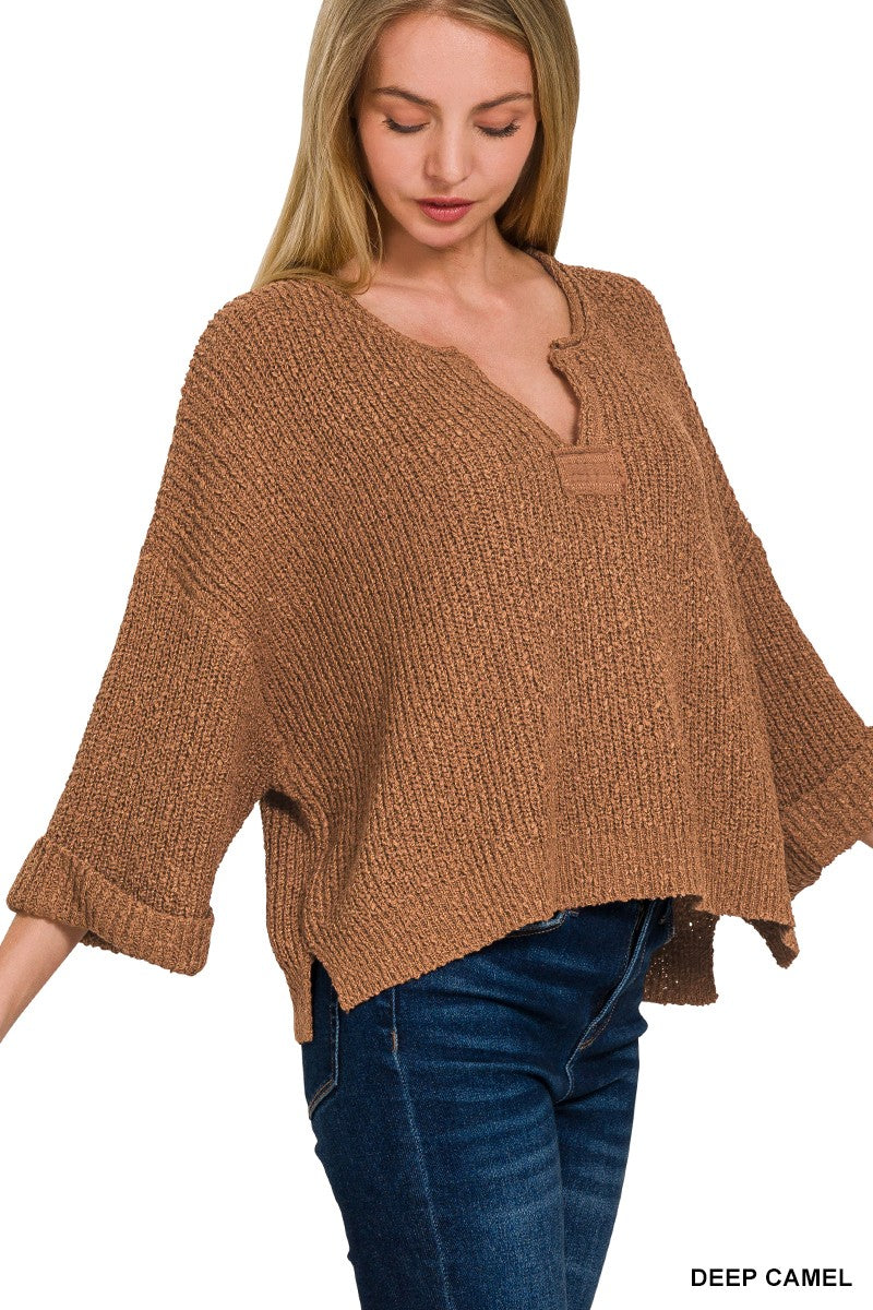 Wren Camel Sweater Top