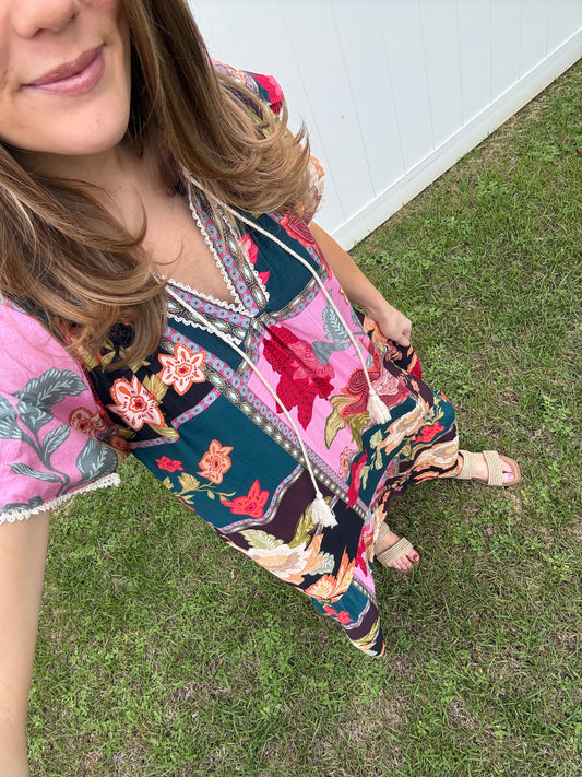 Desert Patchwork Maxi Dress