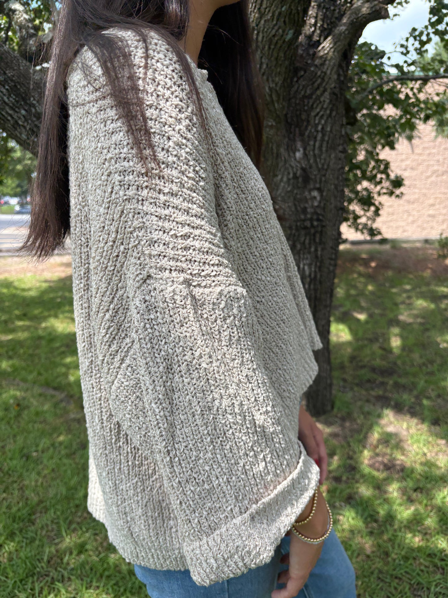 Wren Oatmeal Sweater Top