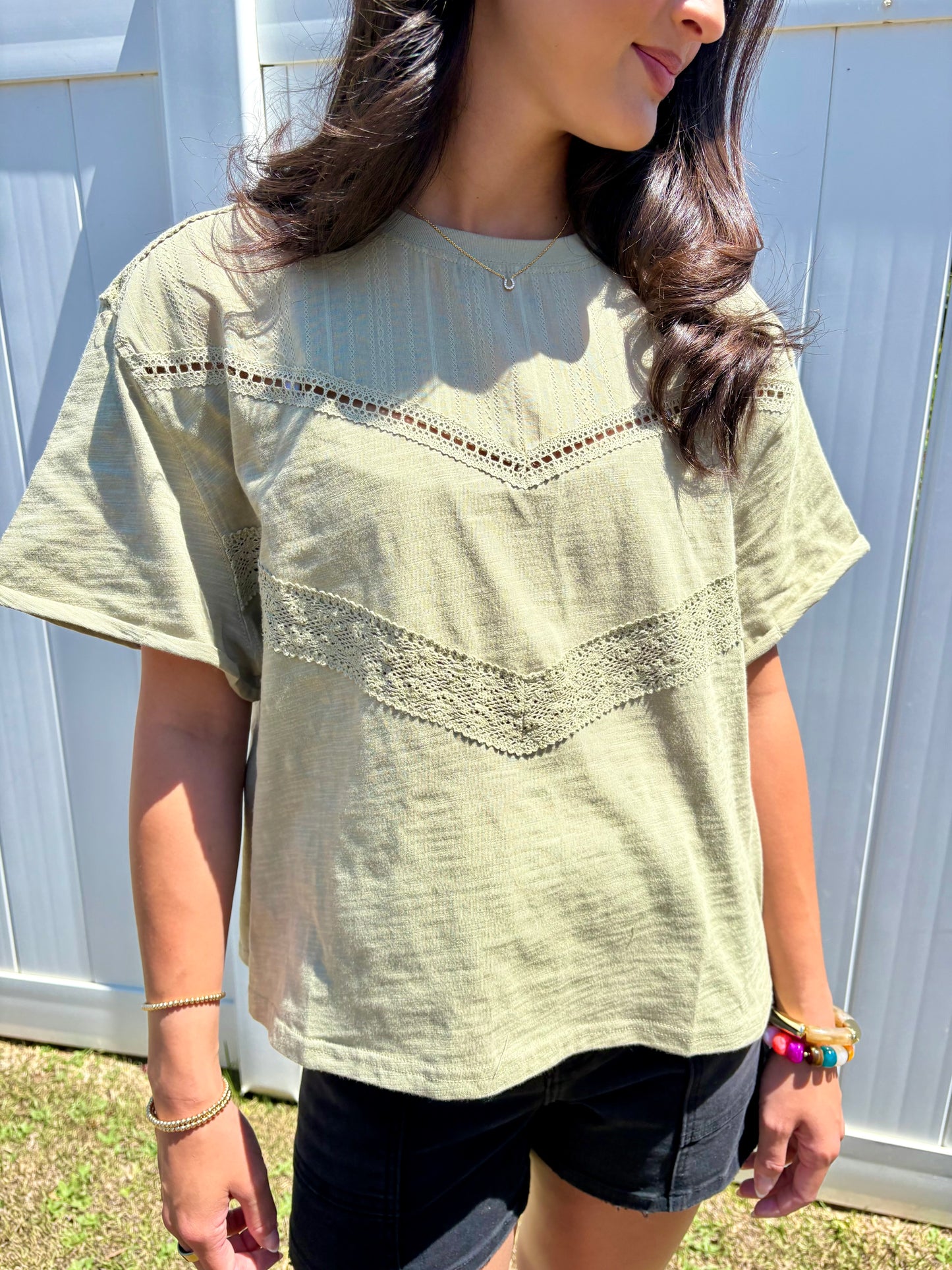Brynn Cotton Olive Blouse