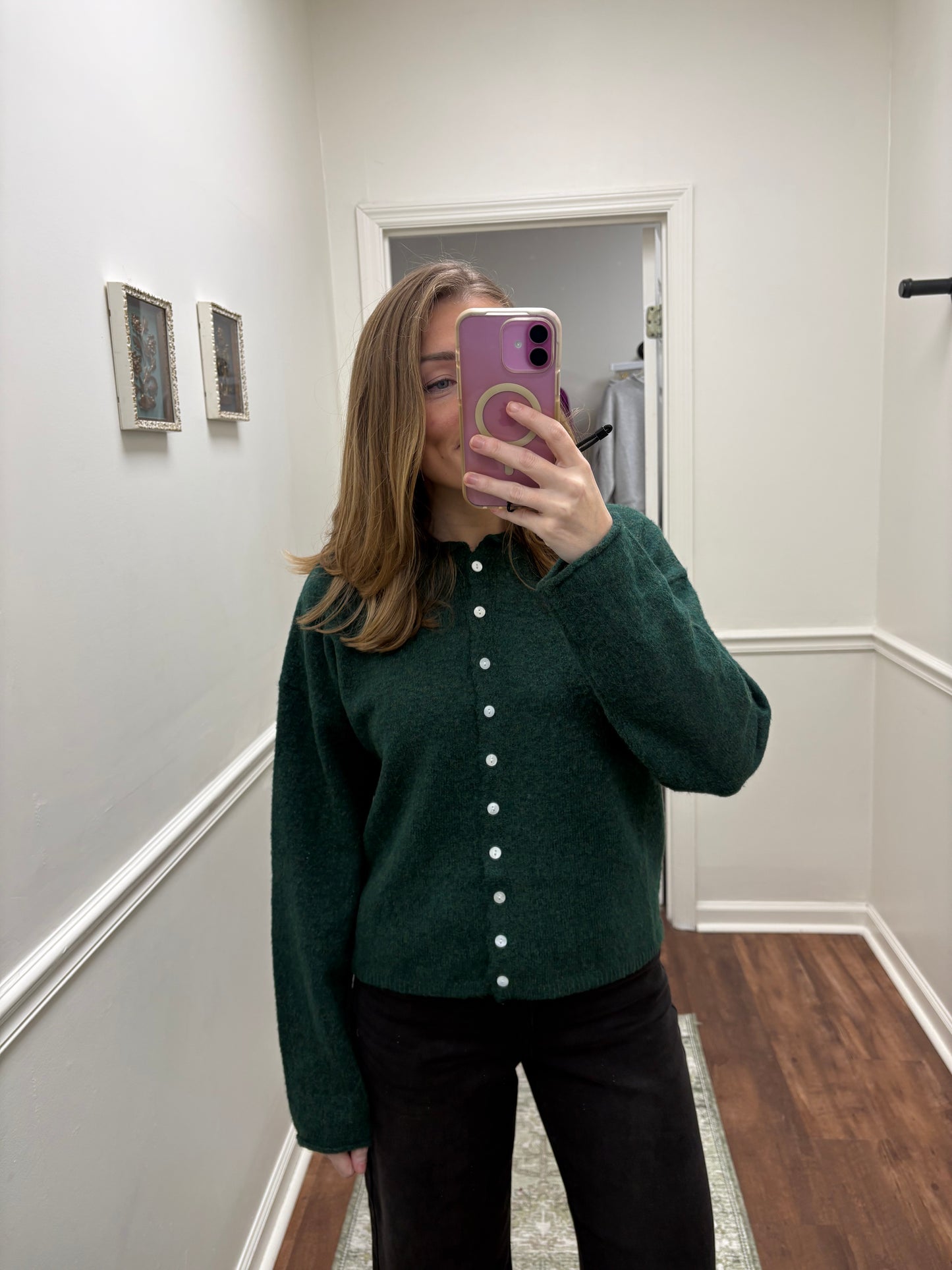 Jacie Hunter Green Cardigan