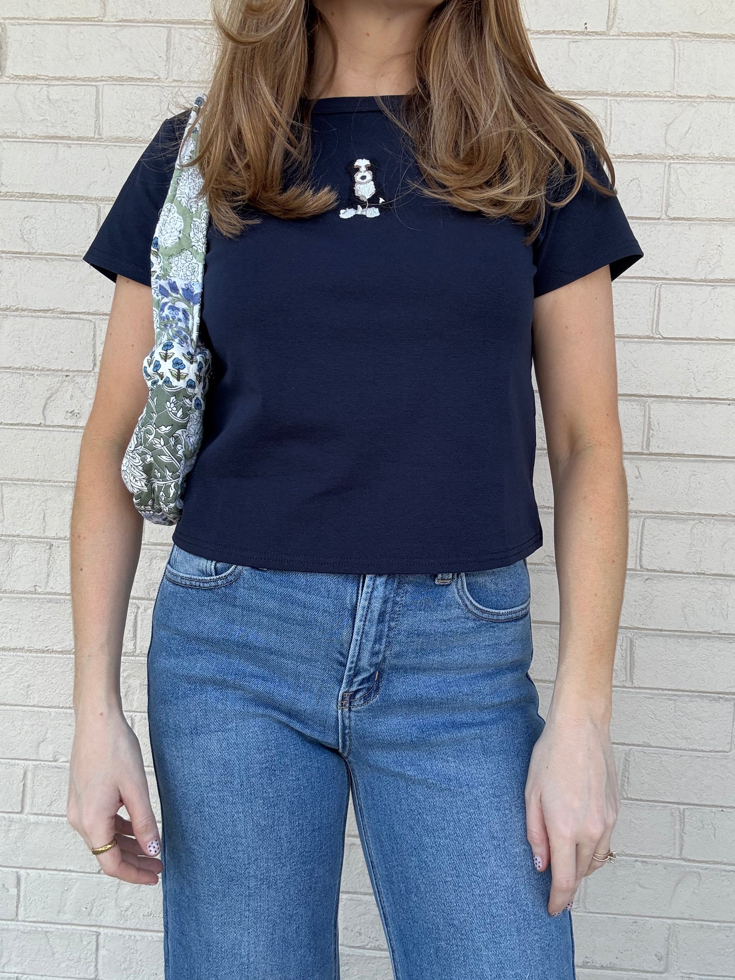 Puppy Embroidered Tee