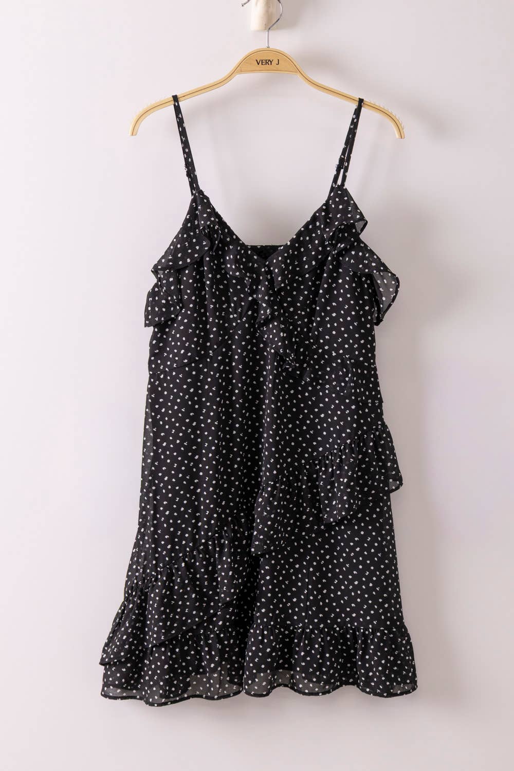 Lottie Black Polkadot Mini Dress
