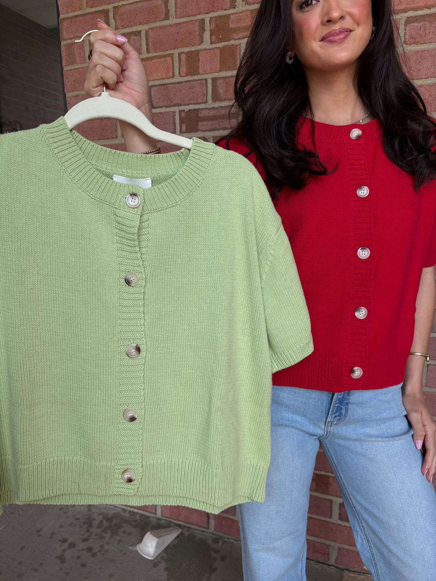 Key Lime Short Sleeve Cardigan