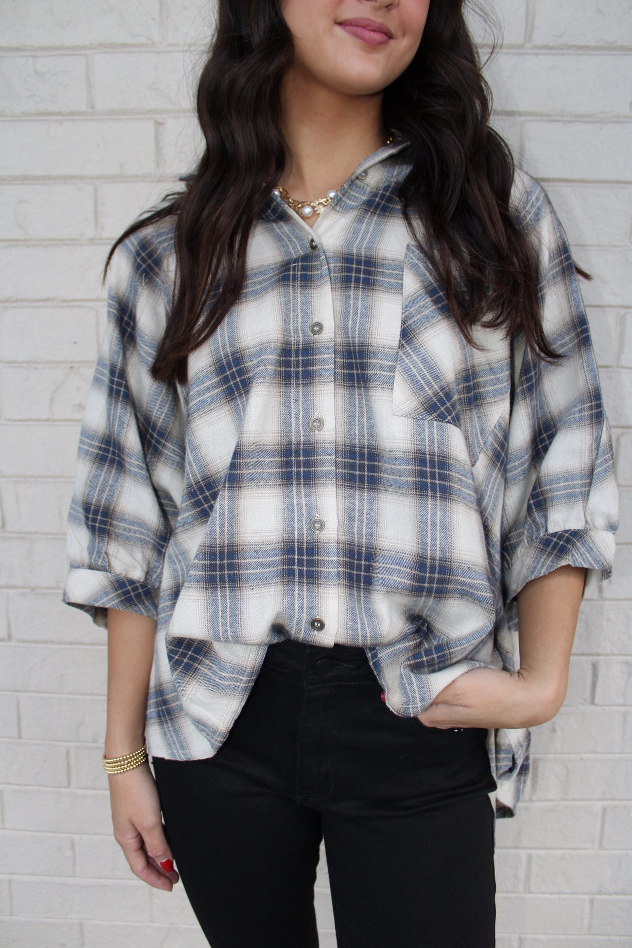 Dorothea Plaid Blouse