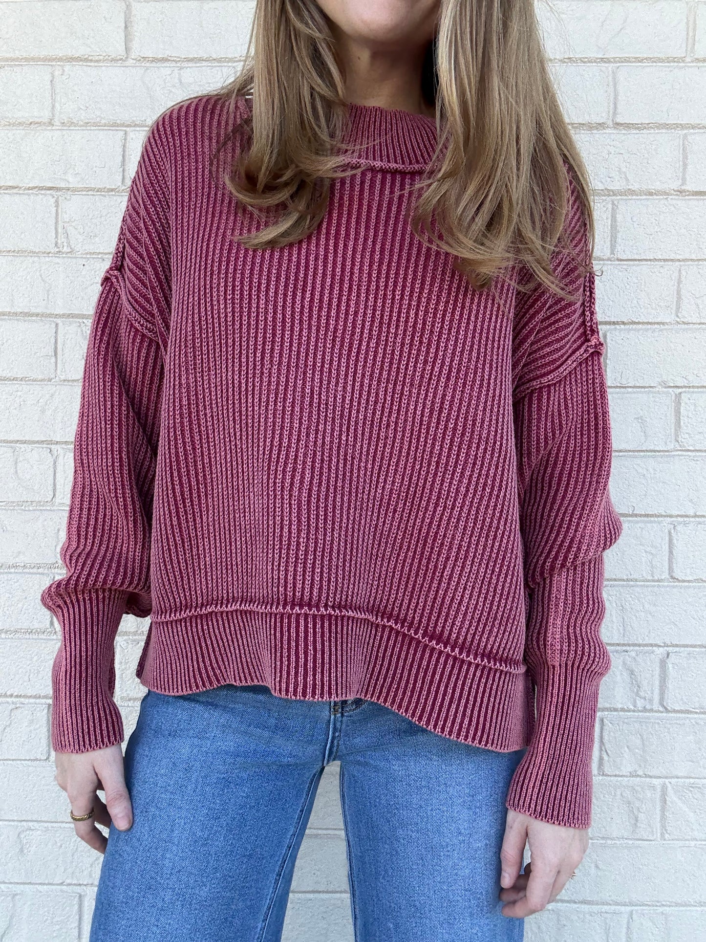 Ophelia Burgundy Sweater