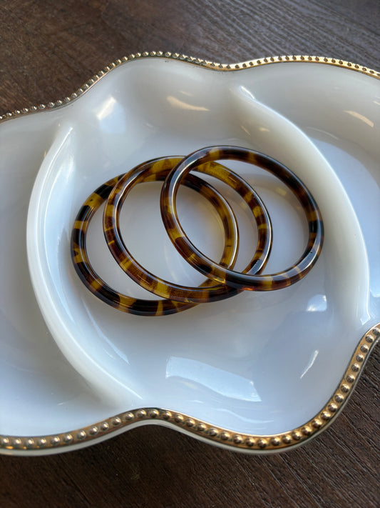 Tortoise Shell Bangle Bracelet Set