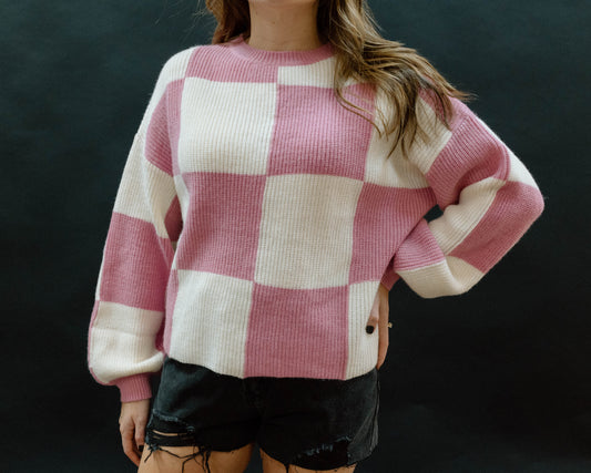 Peyton Pink Sweater