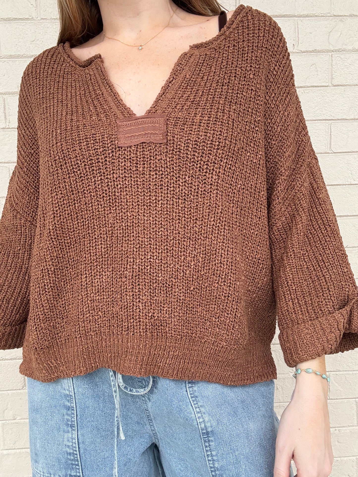 Wren Camel Sweater Top