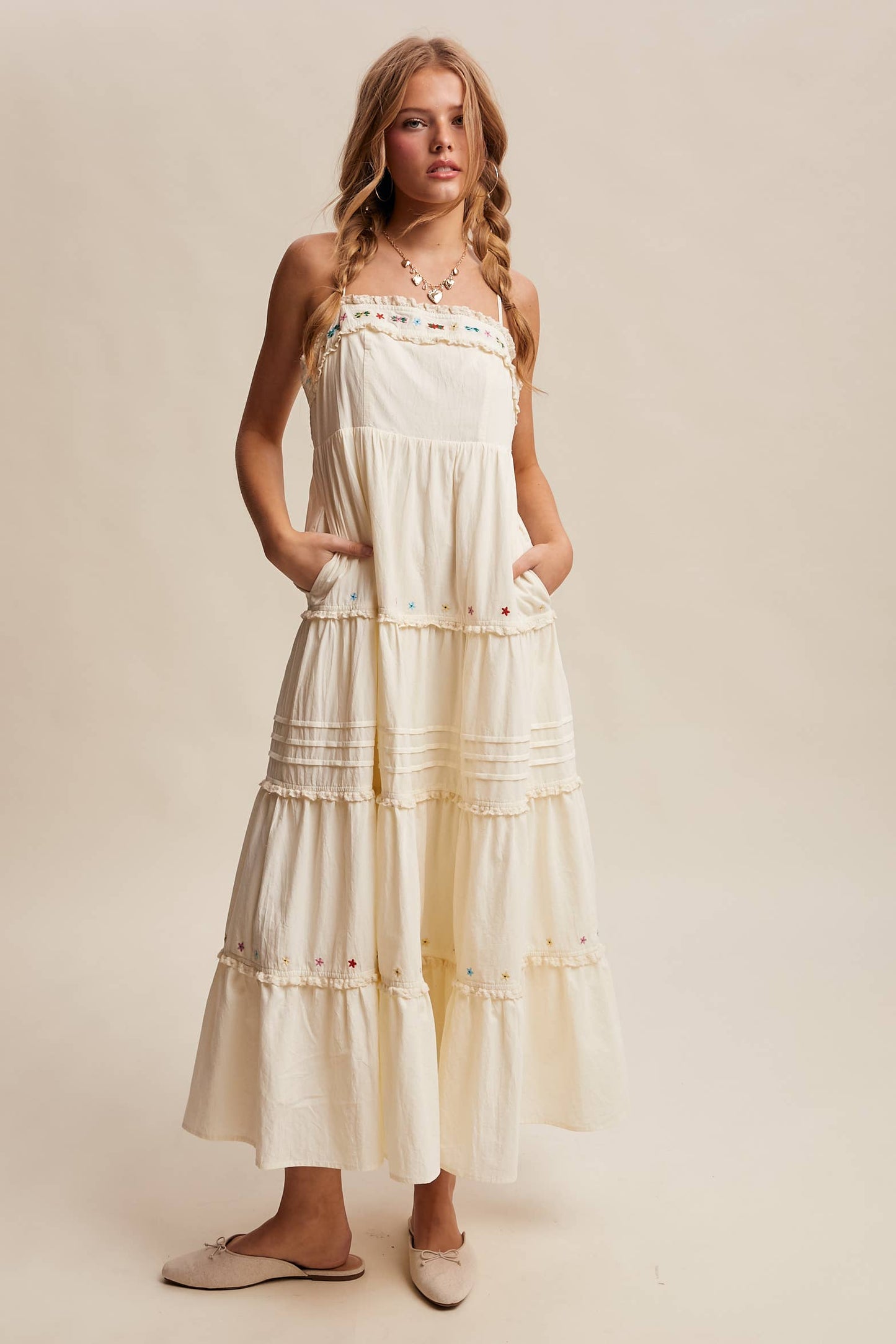 Capri Embroidered Maxi Dress