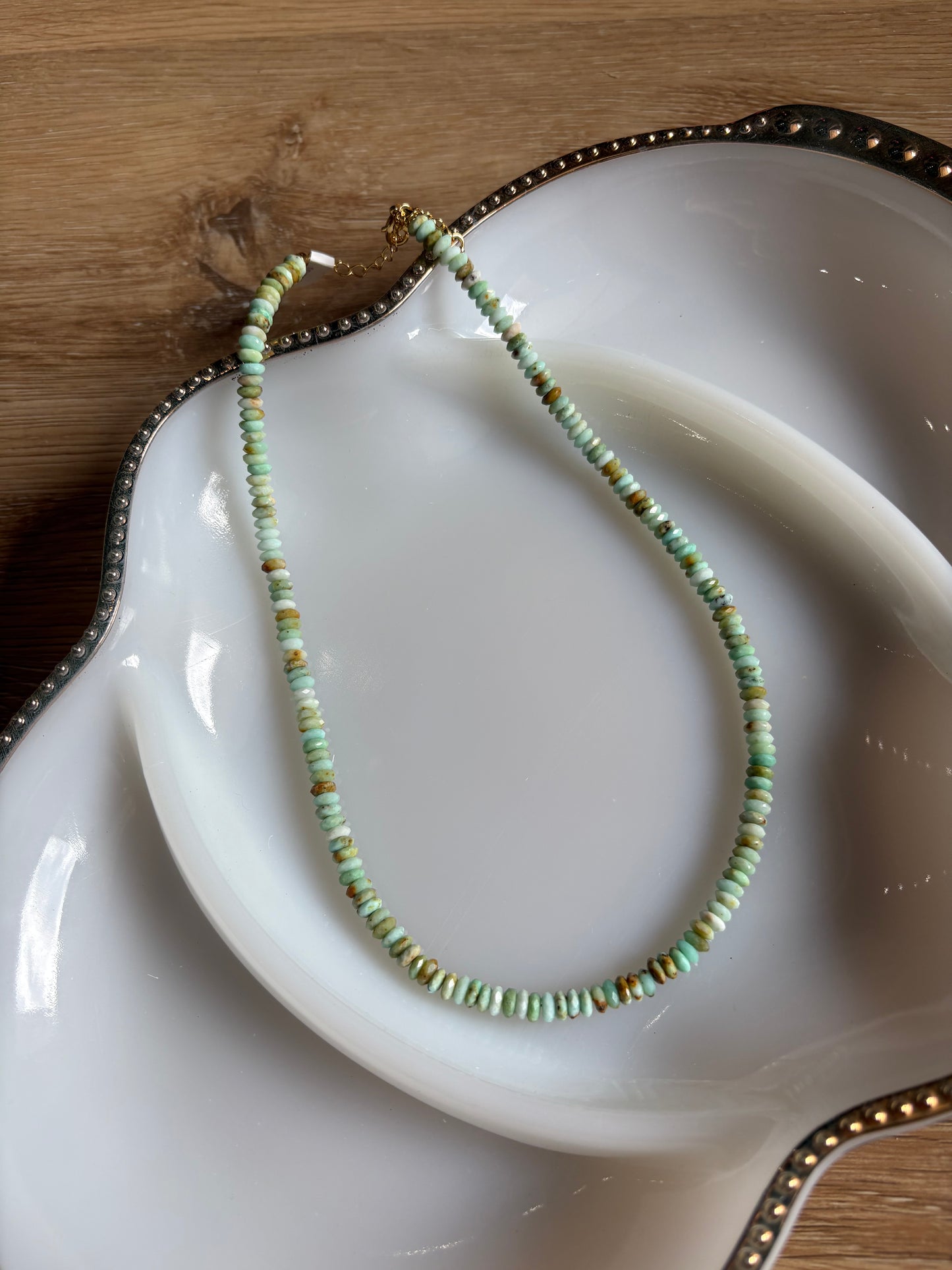16K Amazonite Gemstone Necklace