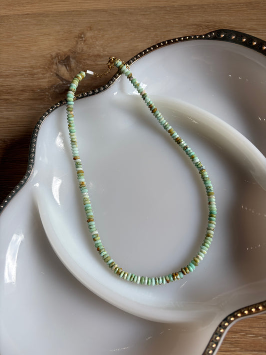 16K Amazonite Gemstone Necklace