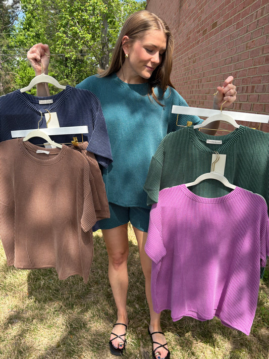 Jamie Raised Ribbed Matching Sets