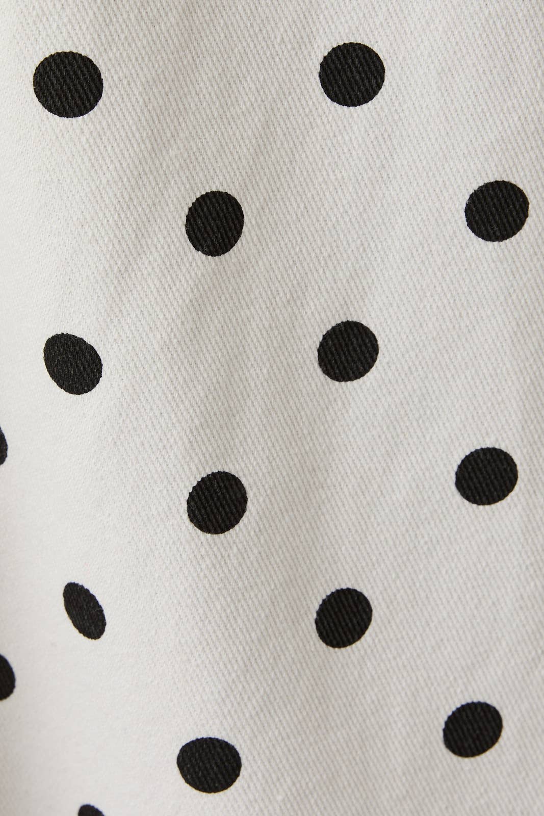 White Polkadot Denim Mini Dress
