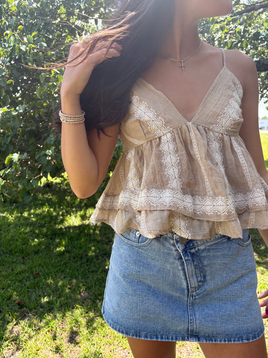 Ivy Embroidery Top