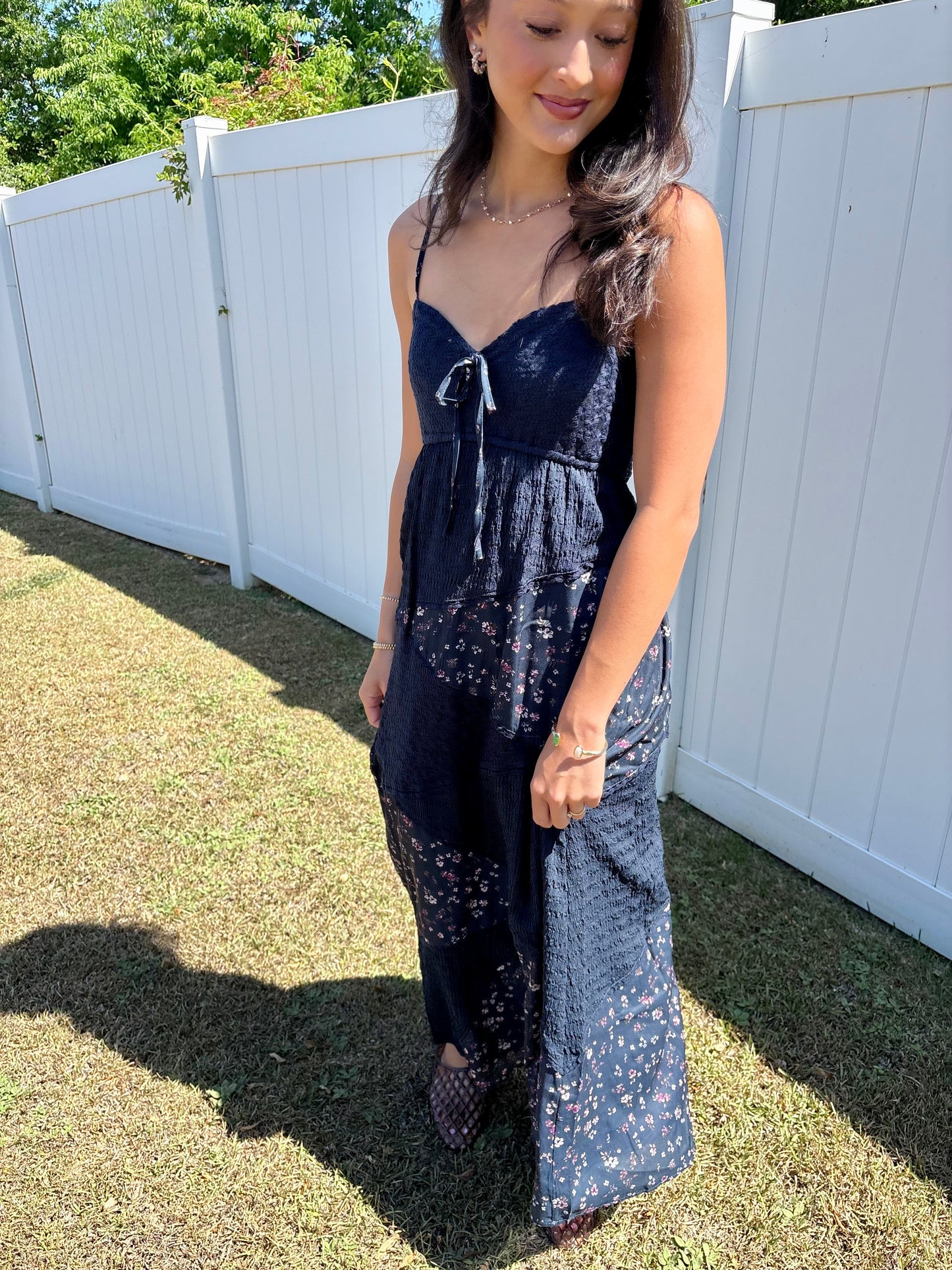 Indigo Patchwork Maxi Dress