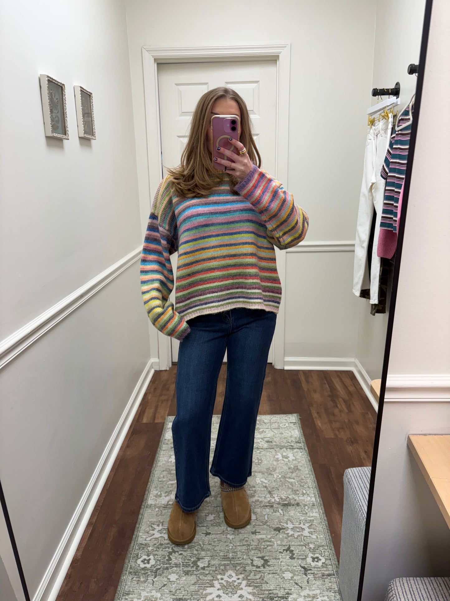 Slim Wide Leg Dark Denim