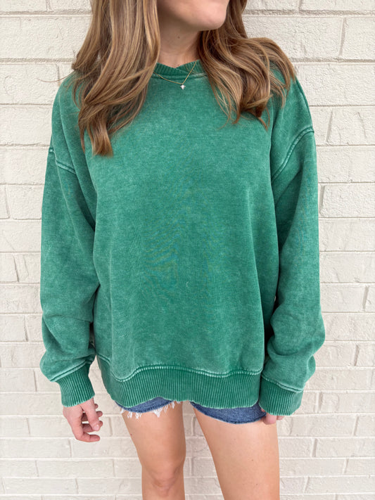 Nina Forest Washed Pullover