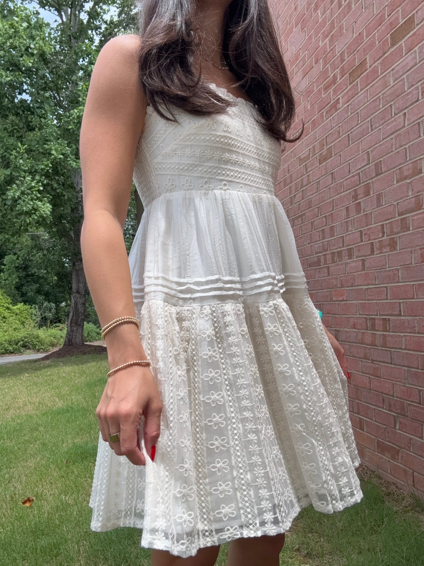 Jen Lace Tiered Mini Dress