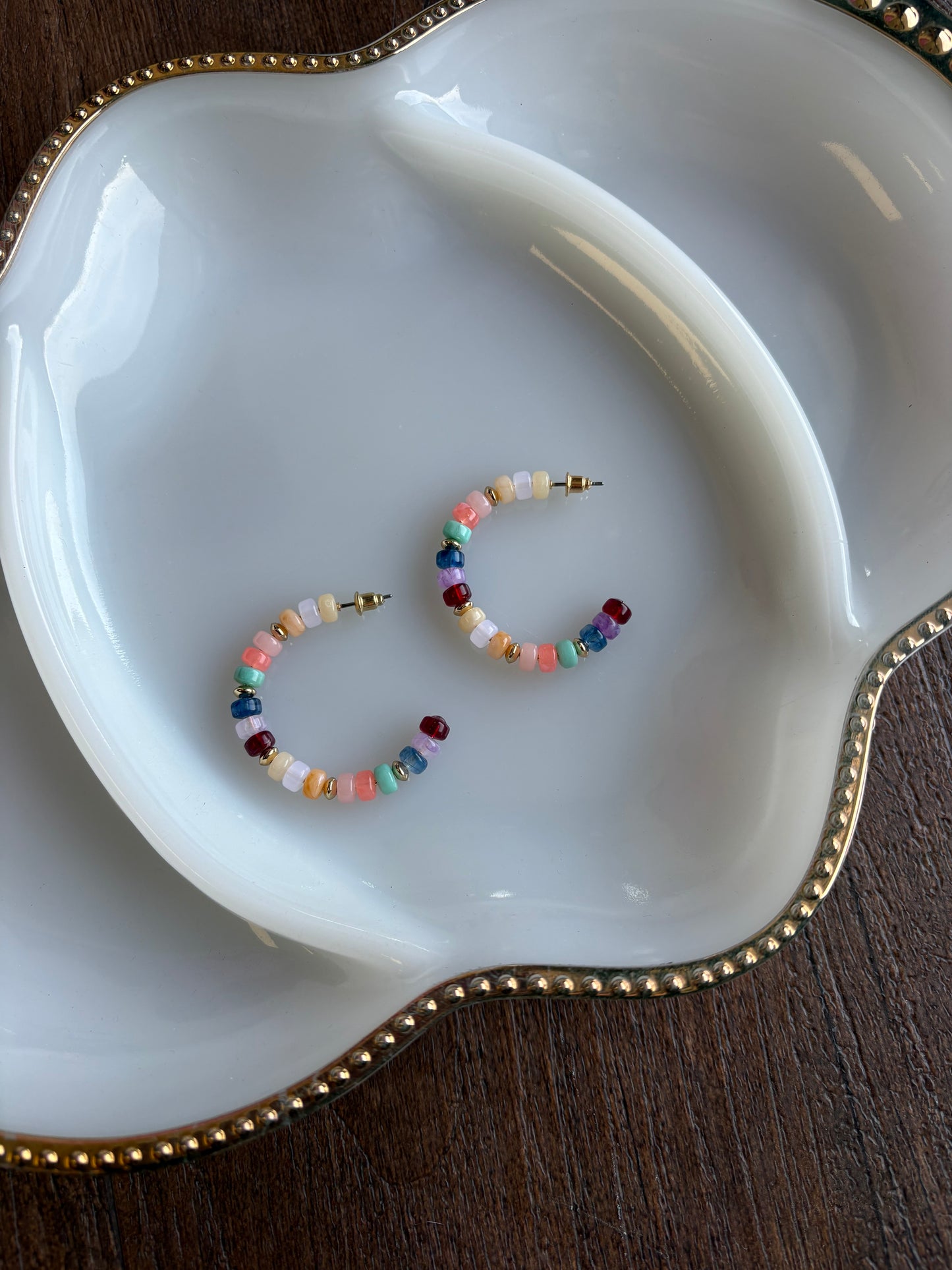 Multi Gemstone Hoops
