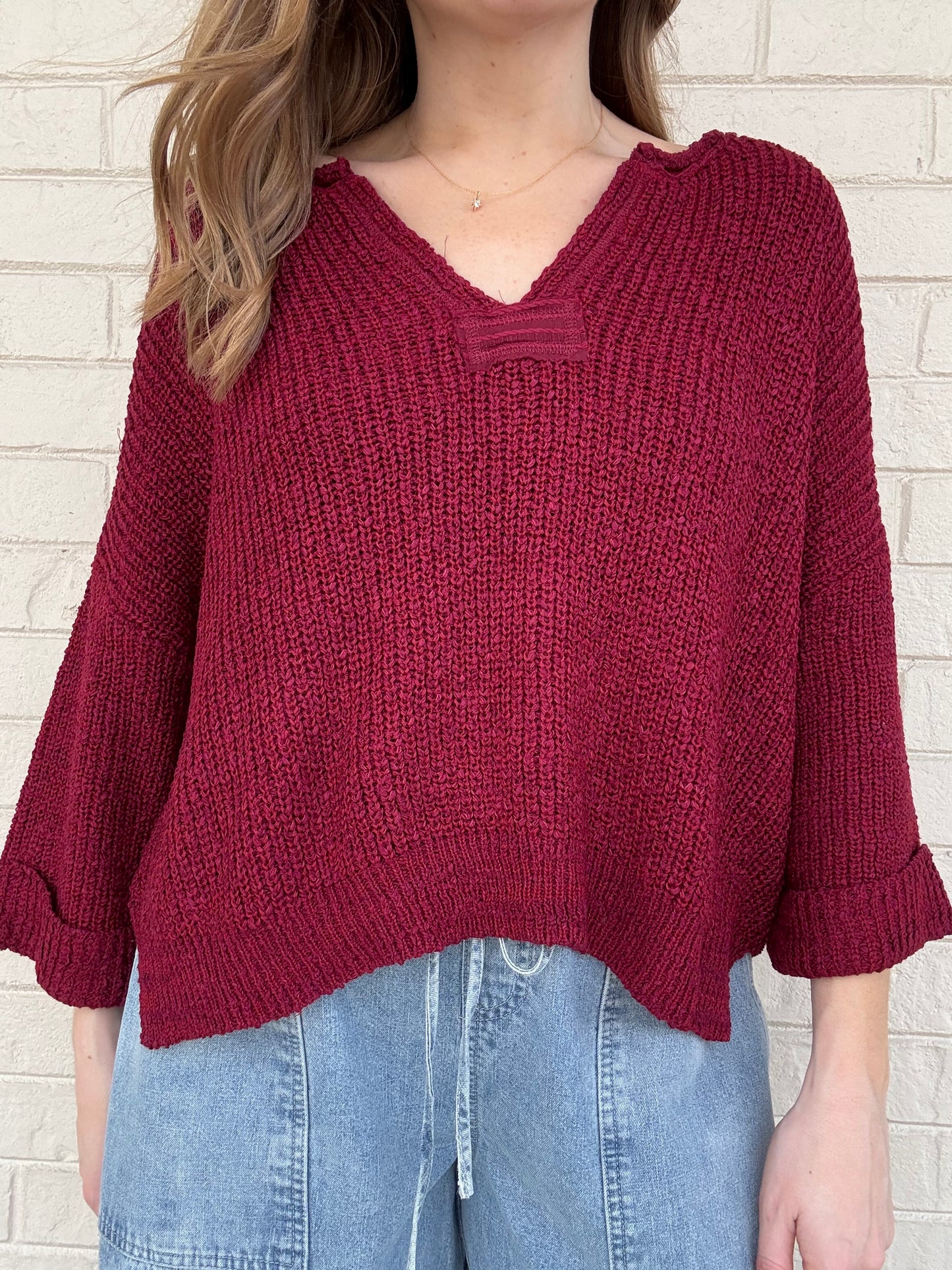 Wren Cabernet Sweater Top