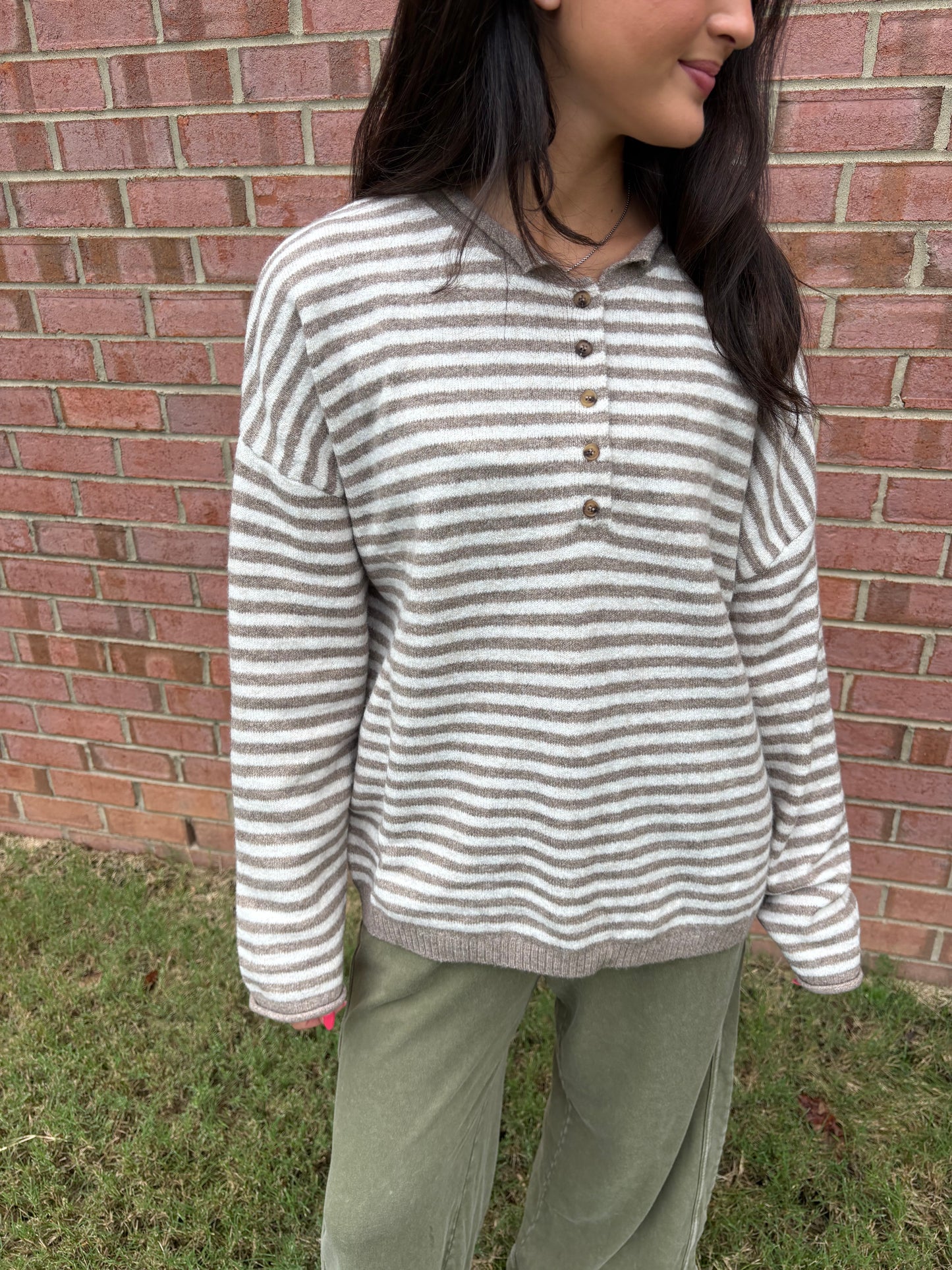 Everyday Henley Striped Cardigans