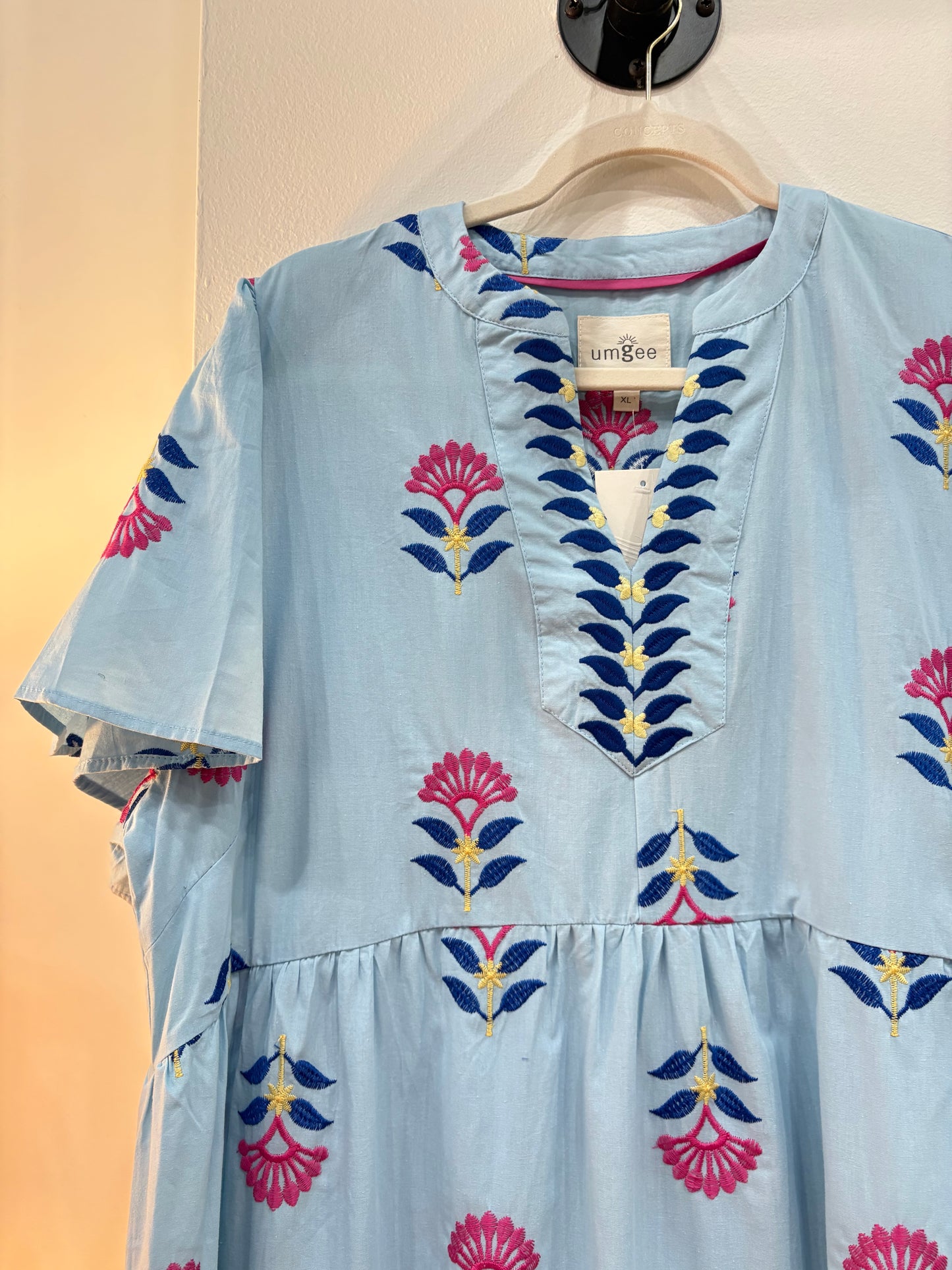 Lively Sky Blue Midi Dress