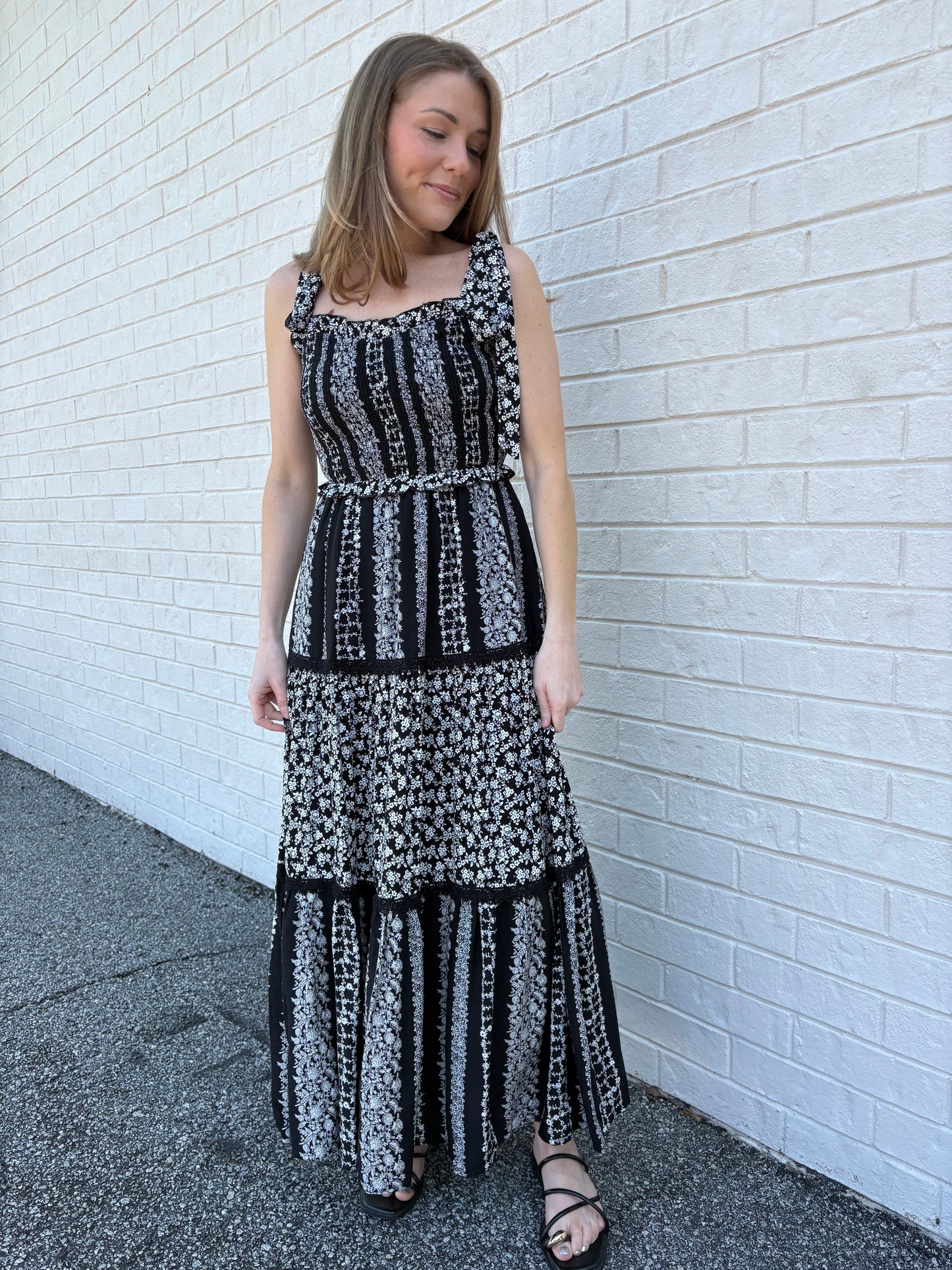 Floral Smocked Tiered Maxi Dress
