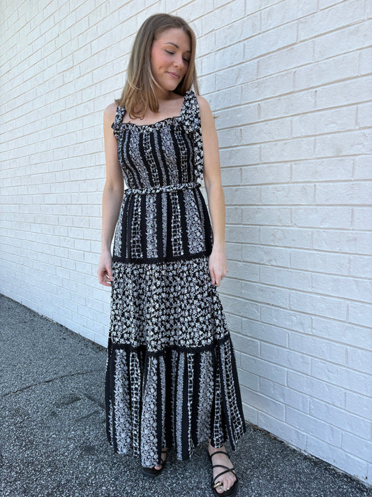 Floral Smocked Tiered Maxi Dress