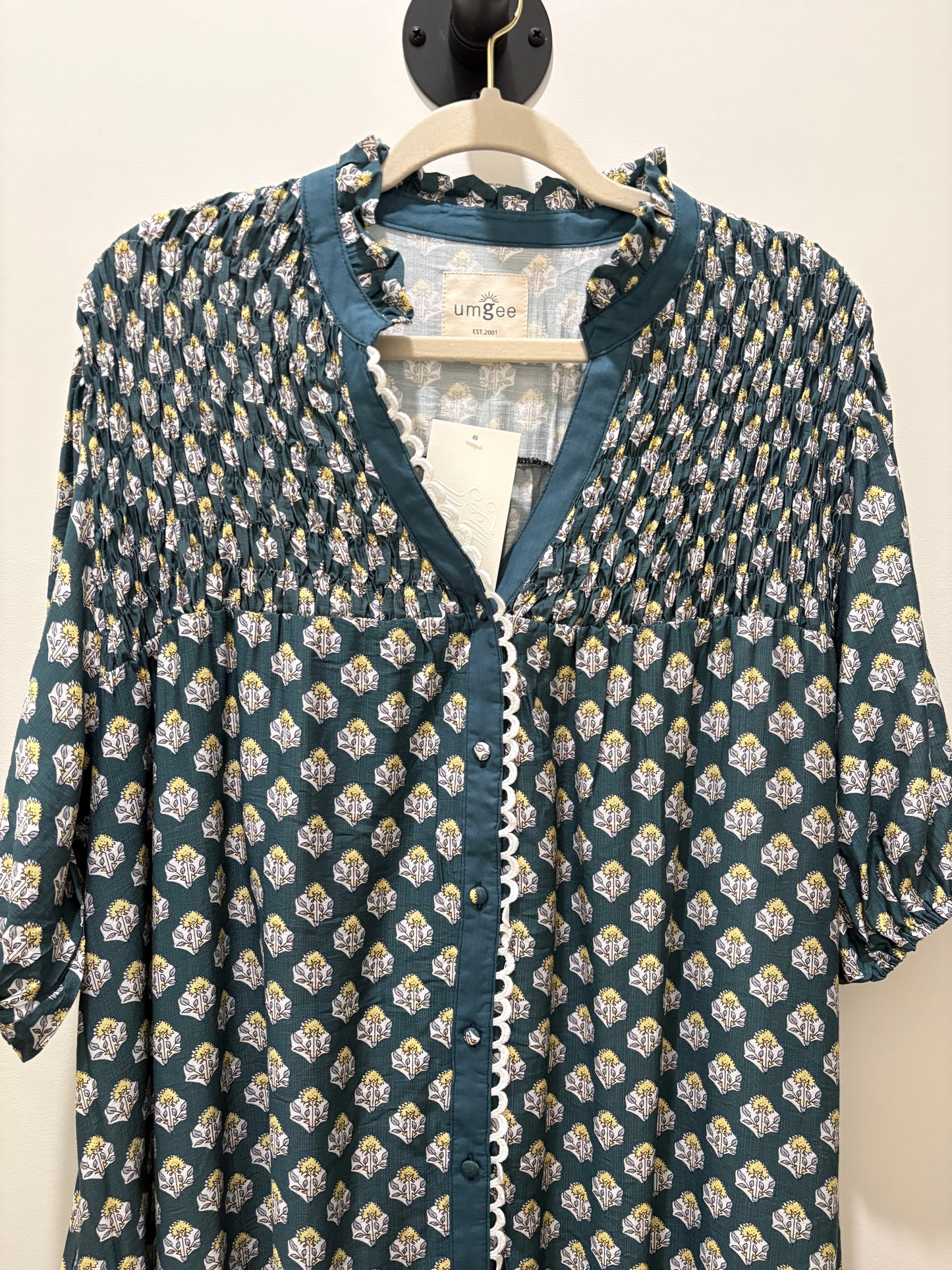 Teal Printed Midi