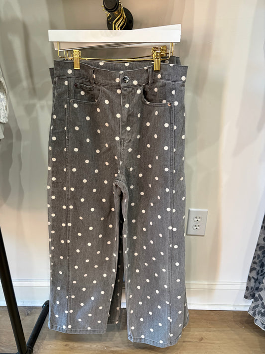 Charcoal Dottie Denim Pants