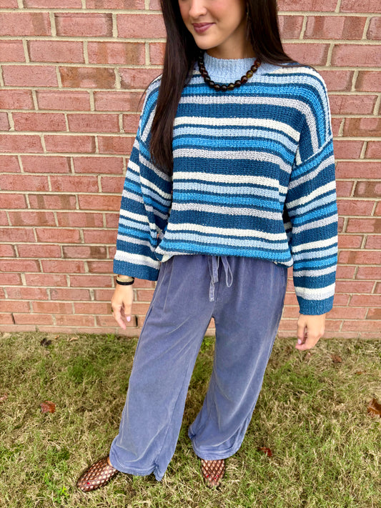 Lazuli Stripe Knit Top