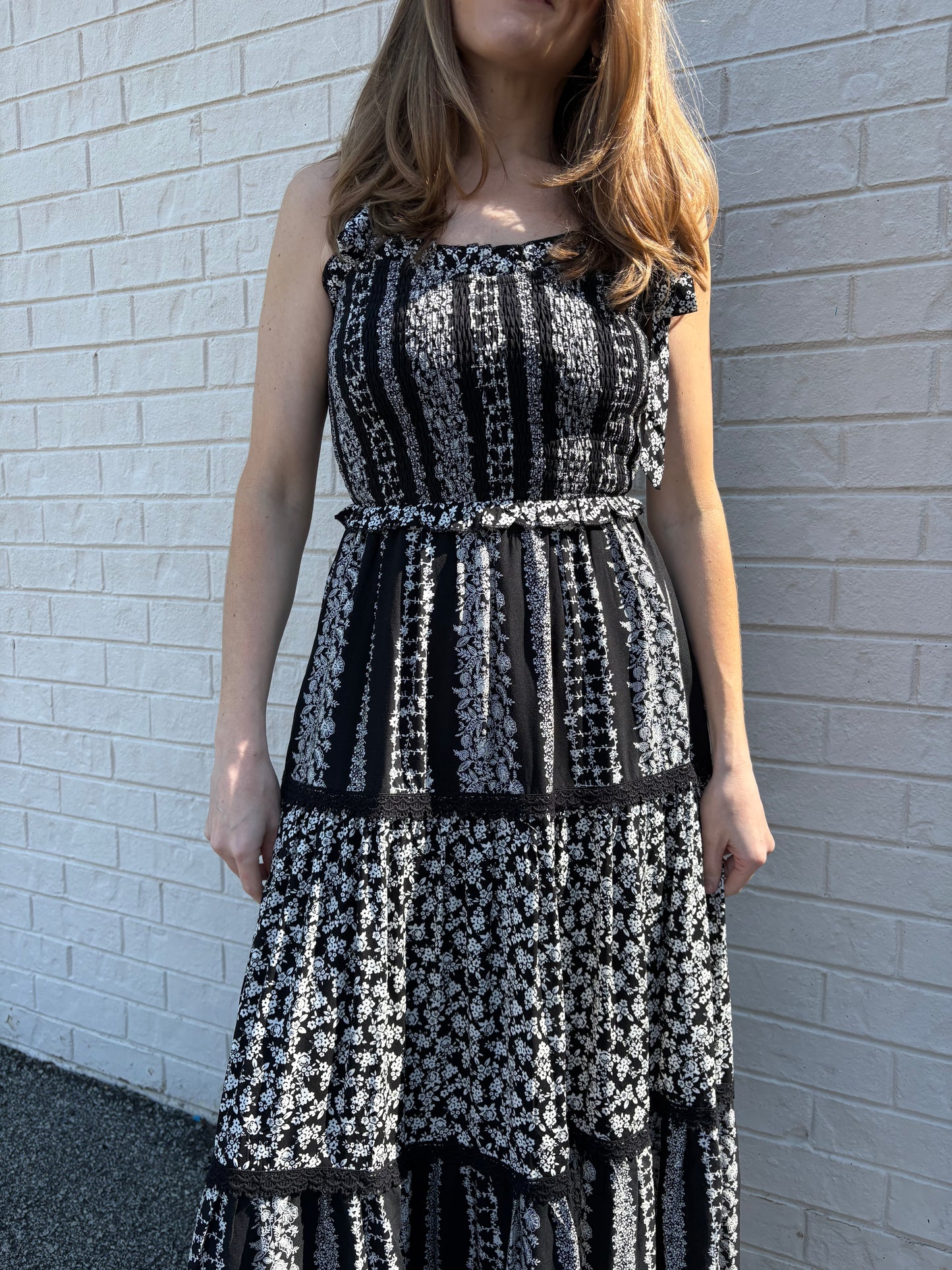 Floral Smocked Tiered Maxi Dress