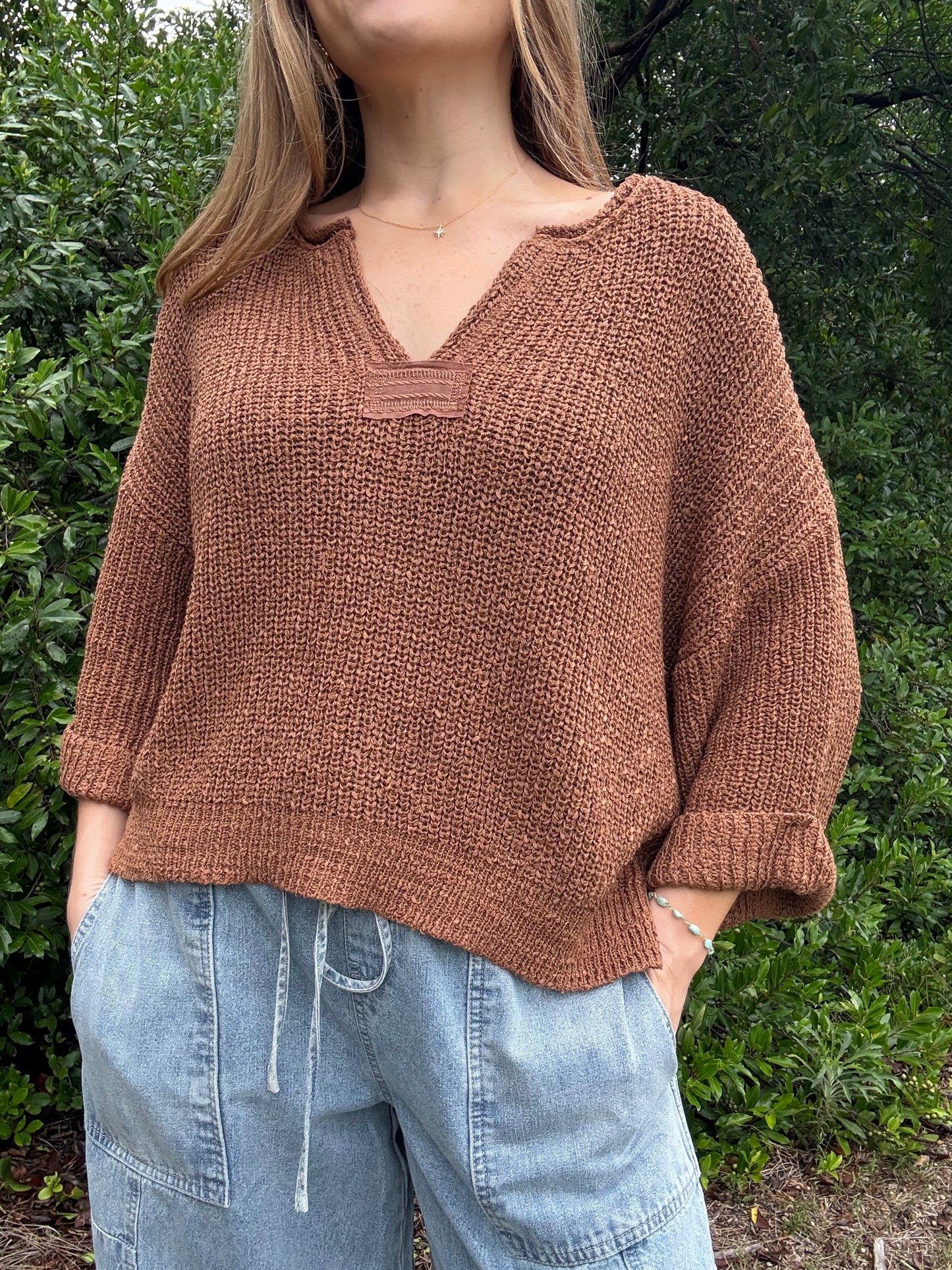 Wren Camel Sweater Top